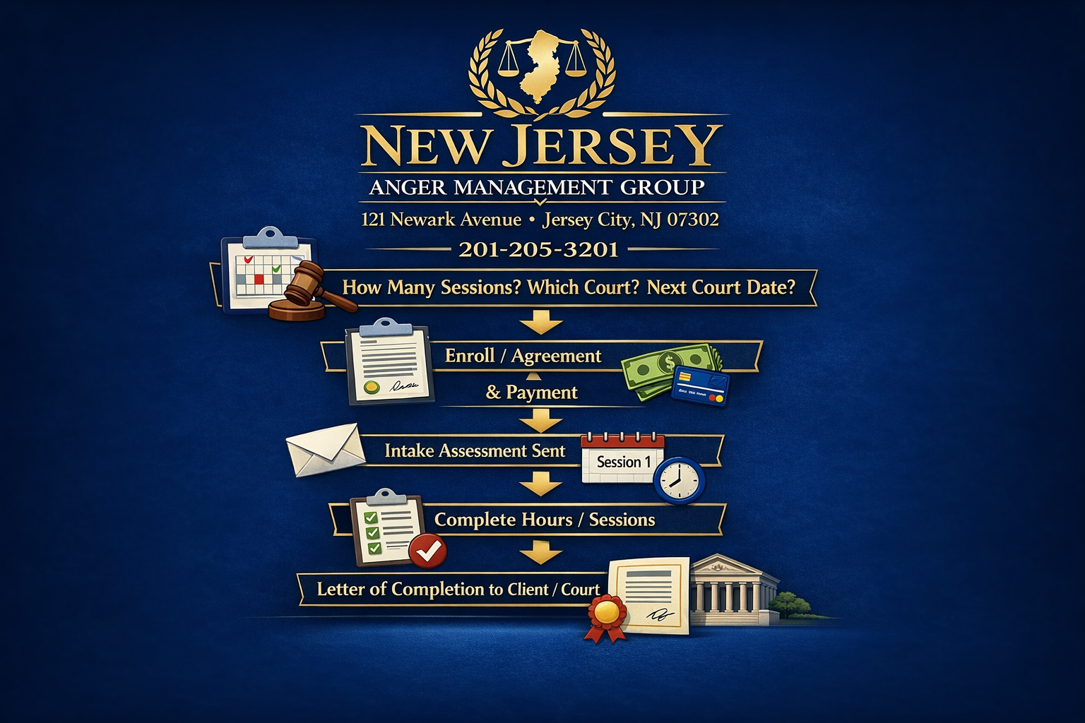 How NJAMG Anger Management Process Works — From Enrollment to Certificate of Completion